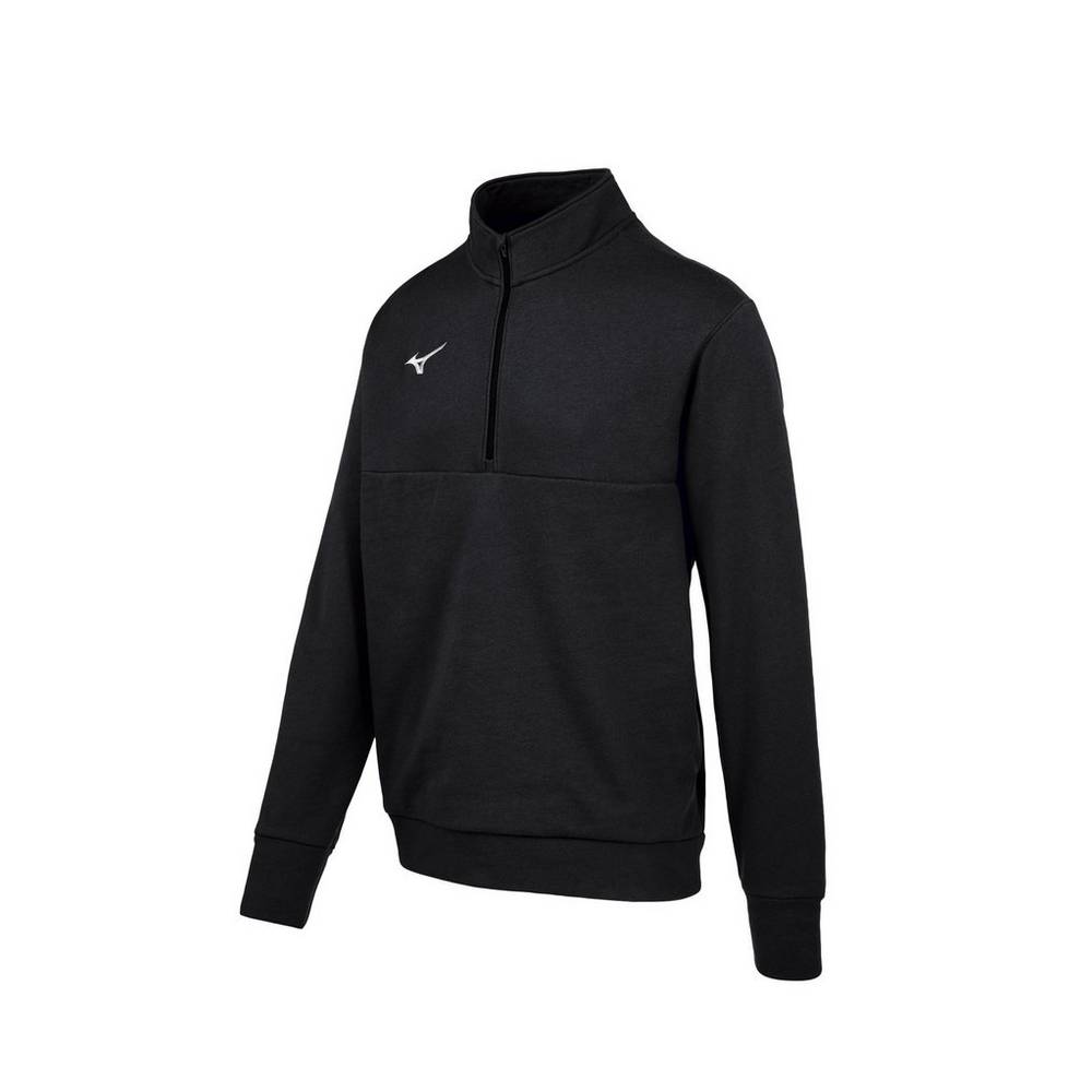 Mizuno Men's MZ1 1/4 Zip Fleece Pullover Black (530053-QPE)